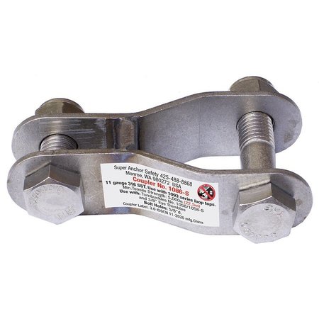 SUPER ANCHOR SAFETY 316sst Coupler Links 3/8" Eye Thimbles w/1093 Loop Tops, 4-Way Tops and Turnbuckles. 1086-S